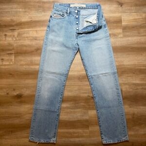 Diesel Fellow Jeans Mens 28x30 Blue Straight Distressed Made in Italy (Tag30)